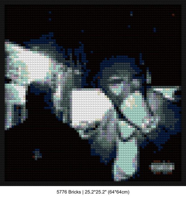 Hip Hop Art pixel brick art | Compatible with LEGO-style bricks | Pixel Brick Art