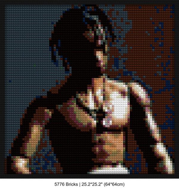 hip-hop art custom brick portraits | Compatible with LEGO-style bricks | Pixel Brick Art