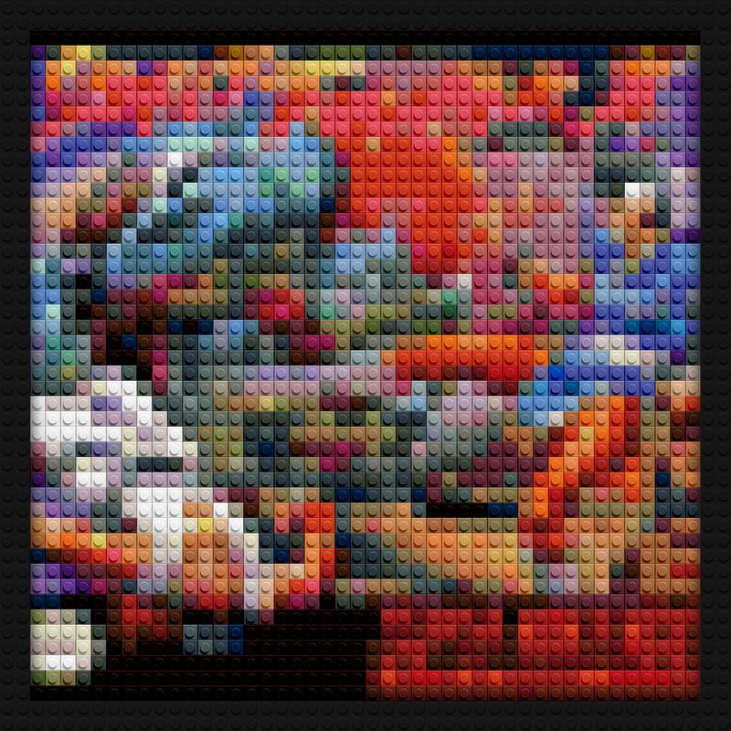 Street Fighter 2 Super Nintendo made with Legos creative brick wall decor | Compatible with LEGO-style bricks | Pixel Brick Art