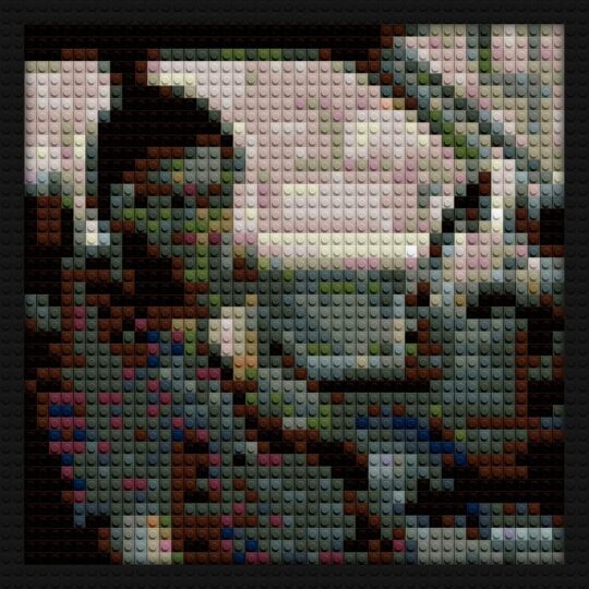 Travis Scott Utopia retro pixel brick art