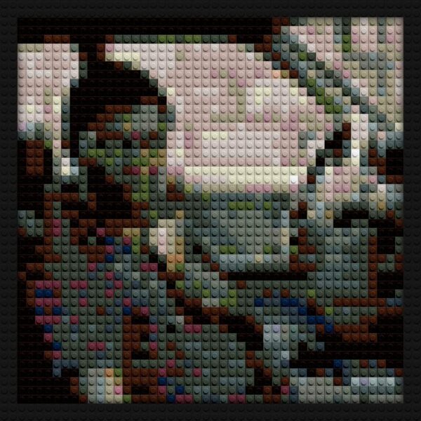 Travis Scott Utopia retro pixel brick art