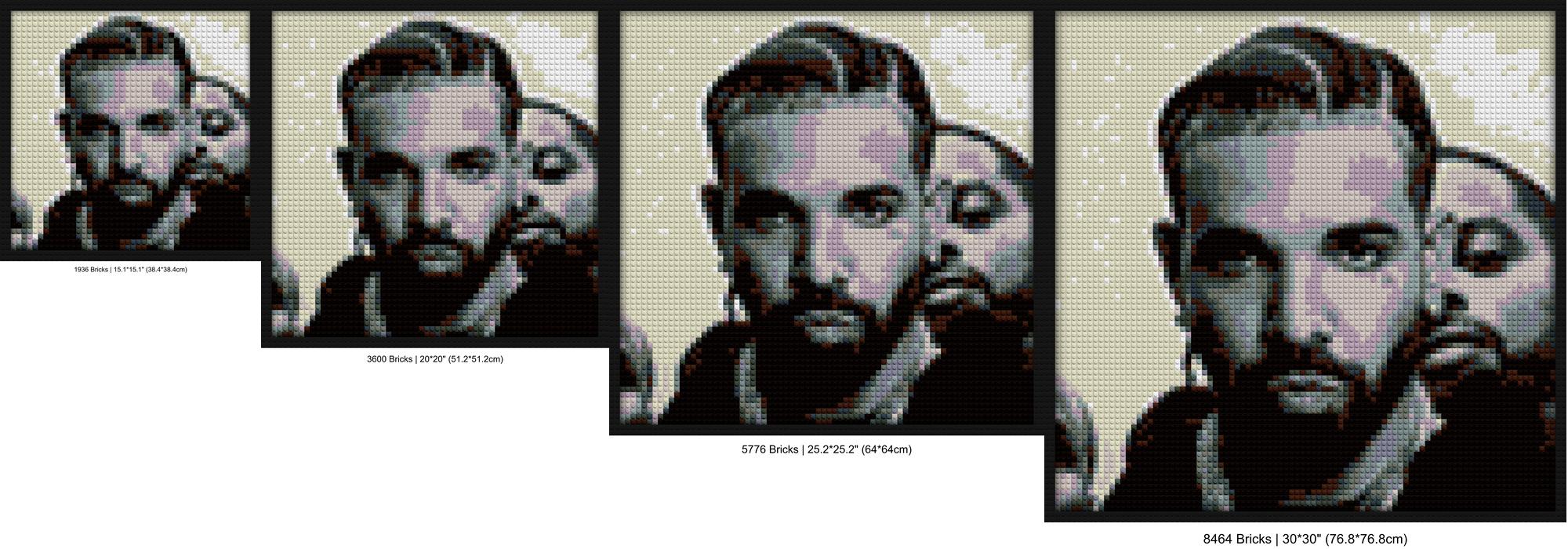 "Drake What Did I Miss Wall Art Frame - Unique Decor" pixel brick art | Compatible with LEGO-style bricks | Pixel Brick Art