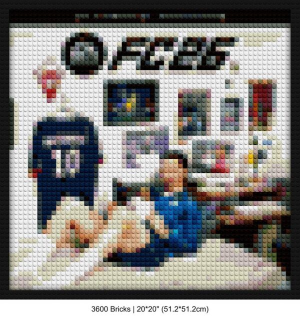 Lego-inspired cover design interlocking brick mosaic | Compatible with LEGO-style bricks | Pixel Brick Art