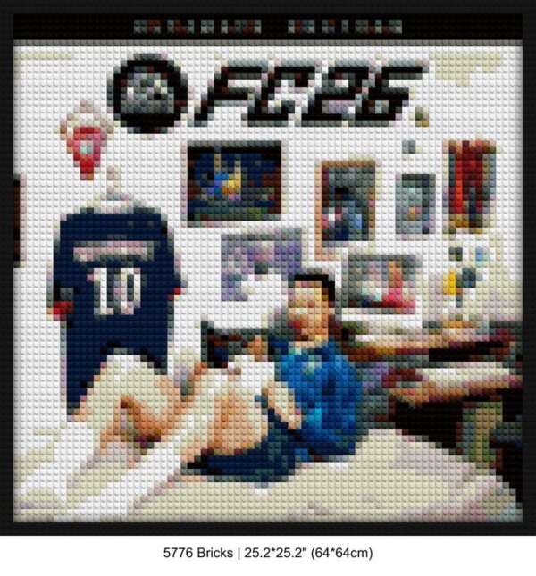 music-themed Lego artwork creative brick wall decor | Compatible with LEGO-style bricks | Pixel Brick Art