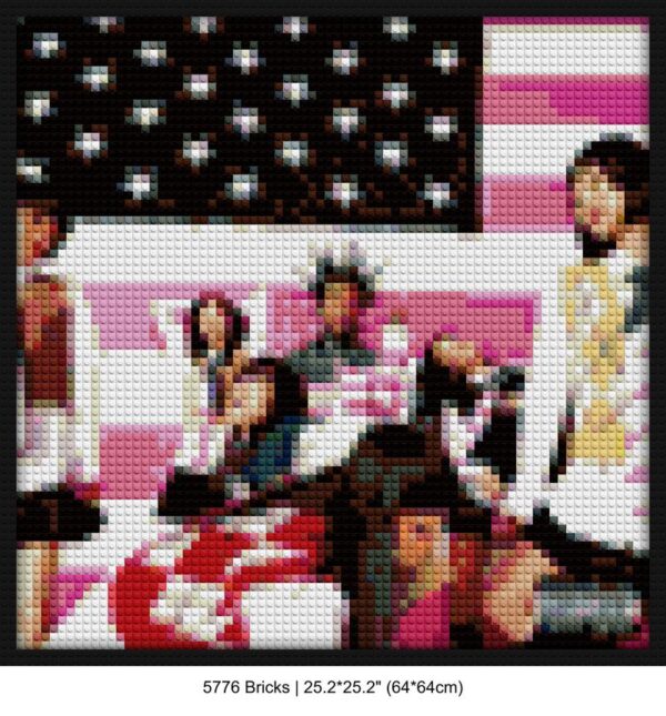 hip hop collectibles brick-inspired artwork | Compatible with LEGO-style bricks | Pixel Brick Art