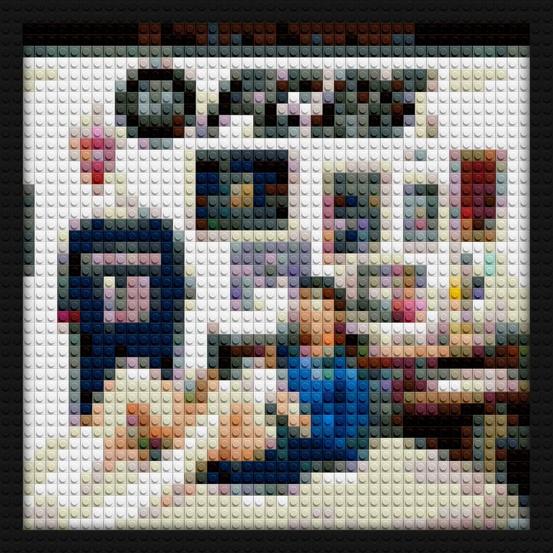 FC 26 Cover made with legos brick-inspired artwork | Compatible with LEGO-style bricks | Pixel Brick Art